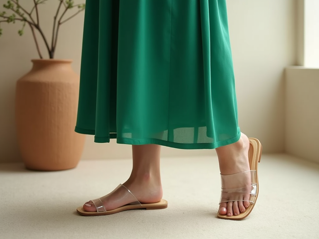 eglobalmarket | Ce culoare de pantofi sau sandale merge la rochie verde?